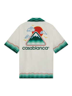 Montagne Ondulée Short Sleeve Silk Shirt