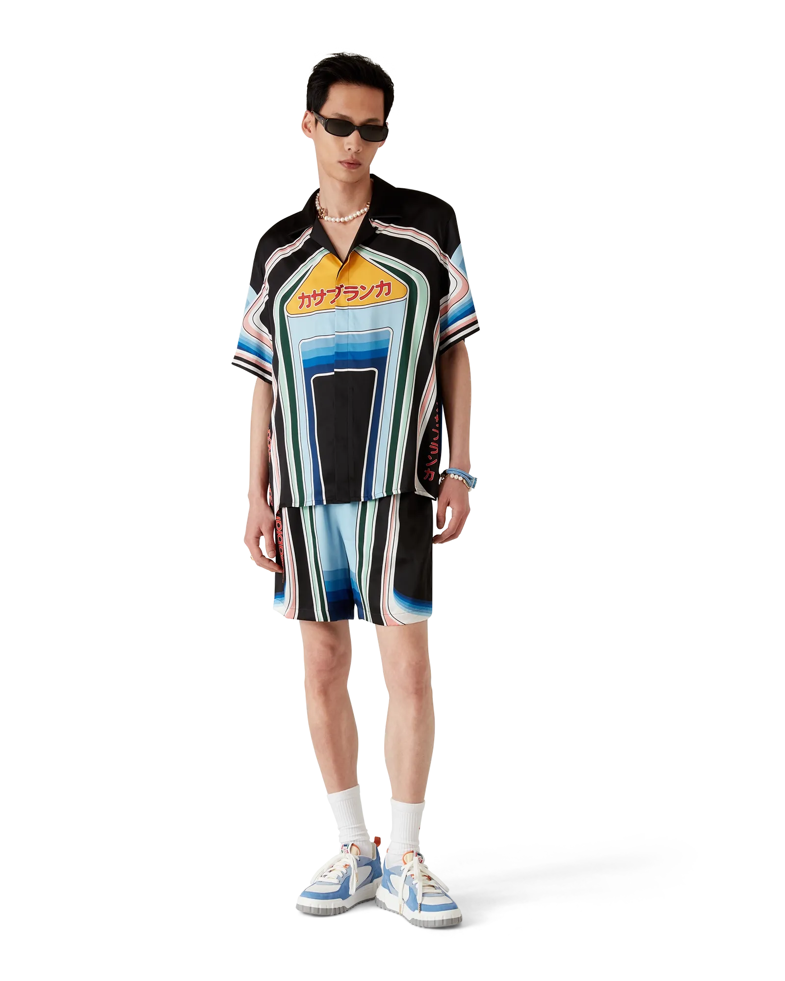 Graphic Mountain Short Sleeve Silk Shirt - 图片 2