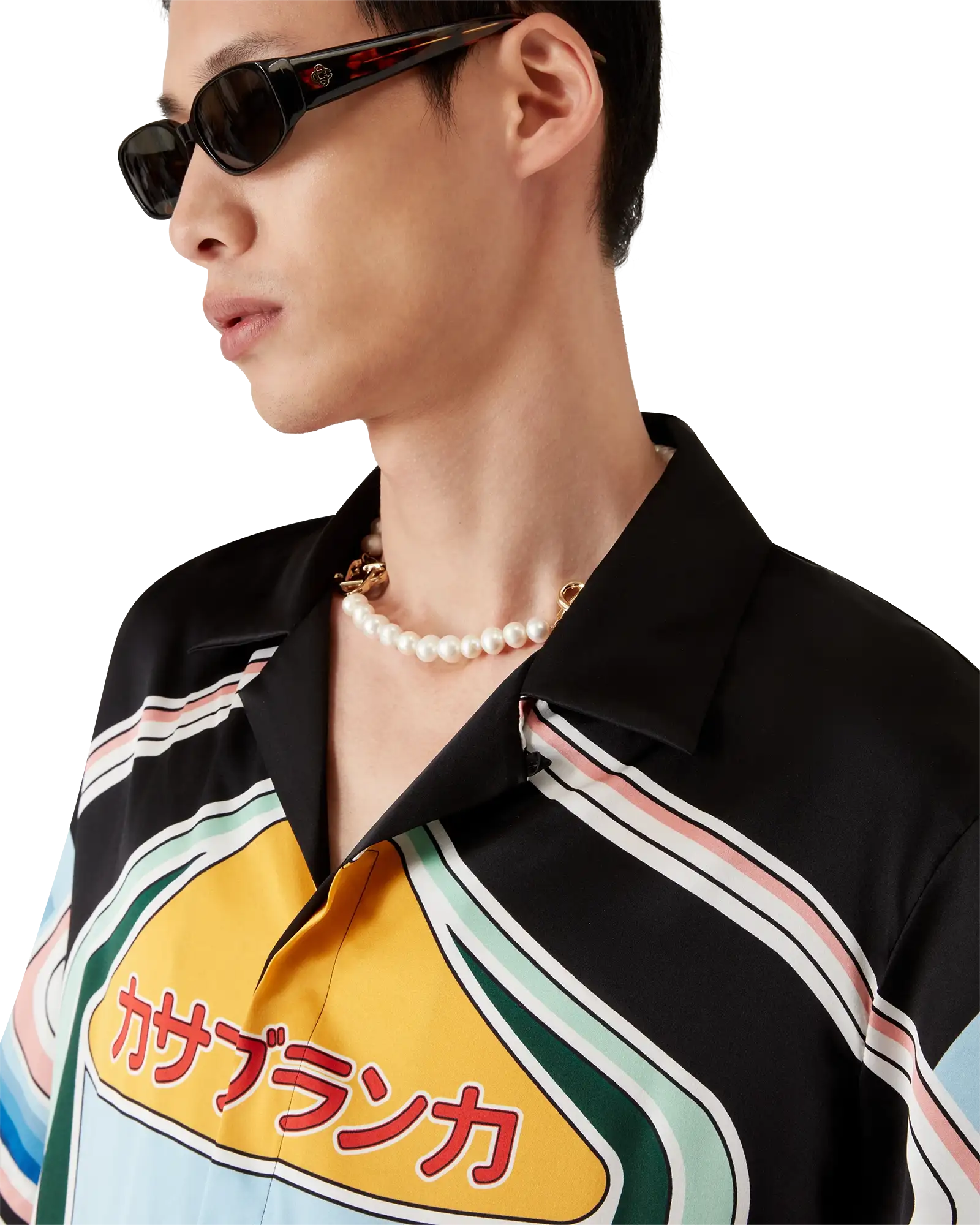 Graphic Mountain Short Sleeve Silk Shirt - 图片 5