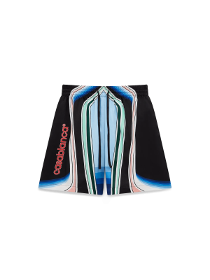 Graphic Mountain Silk Shorts