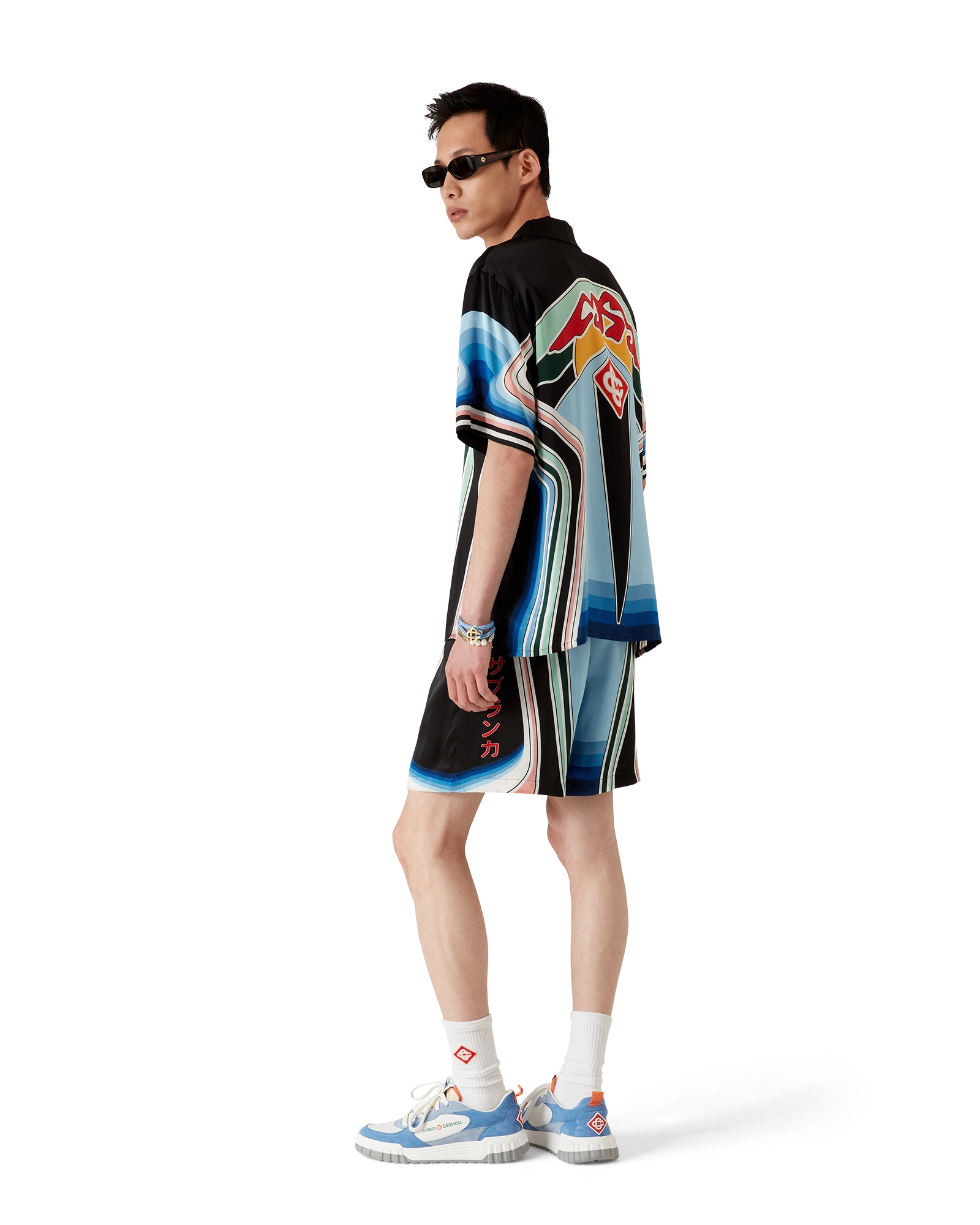 Graphic Mountain Silk Shorts - 图片 3
