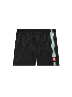Monogram Jacquard Stripe Swim Shorts