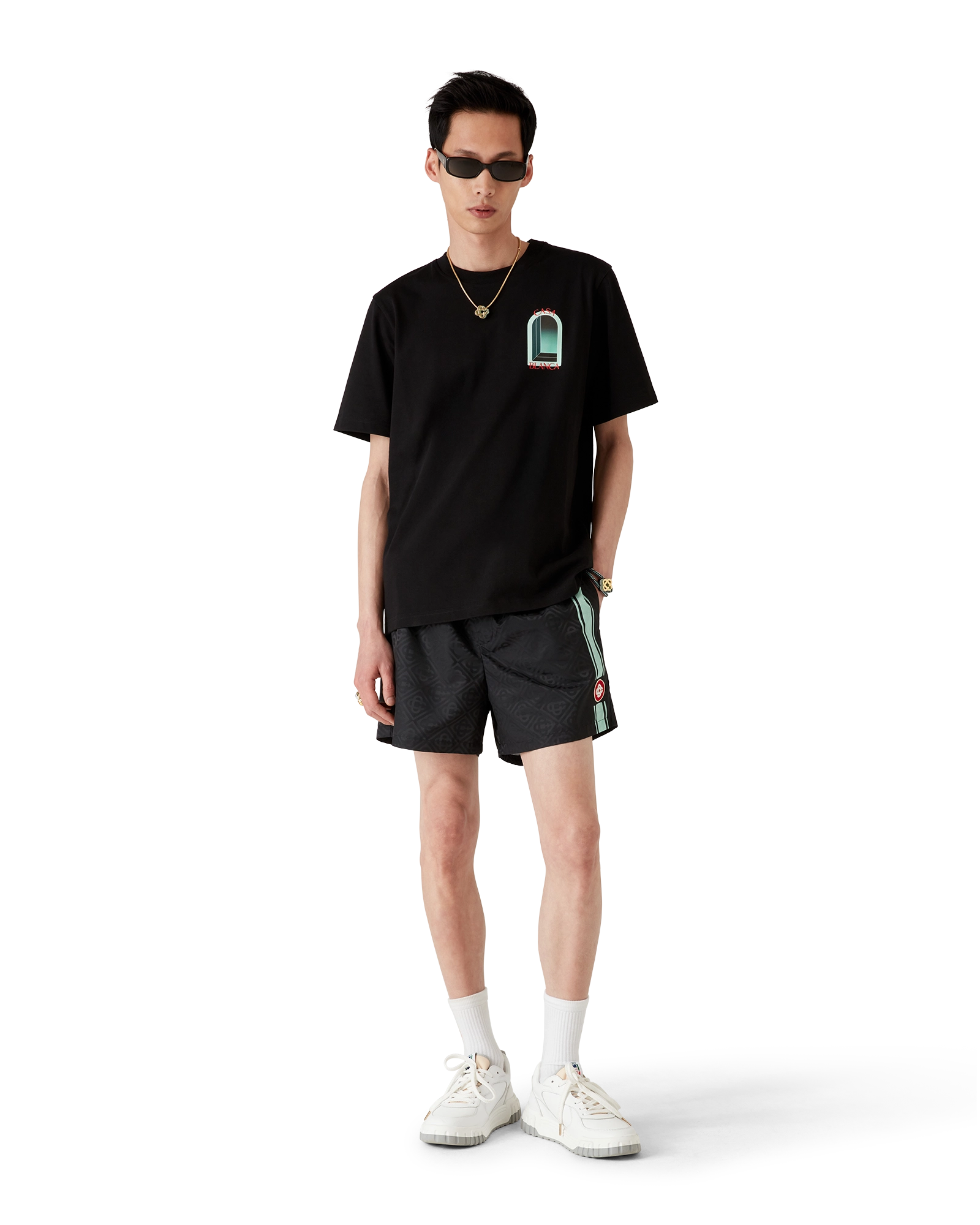 Monogram Jacquard Stripe Swim Shorts - 图片 2