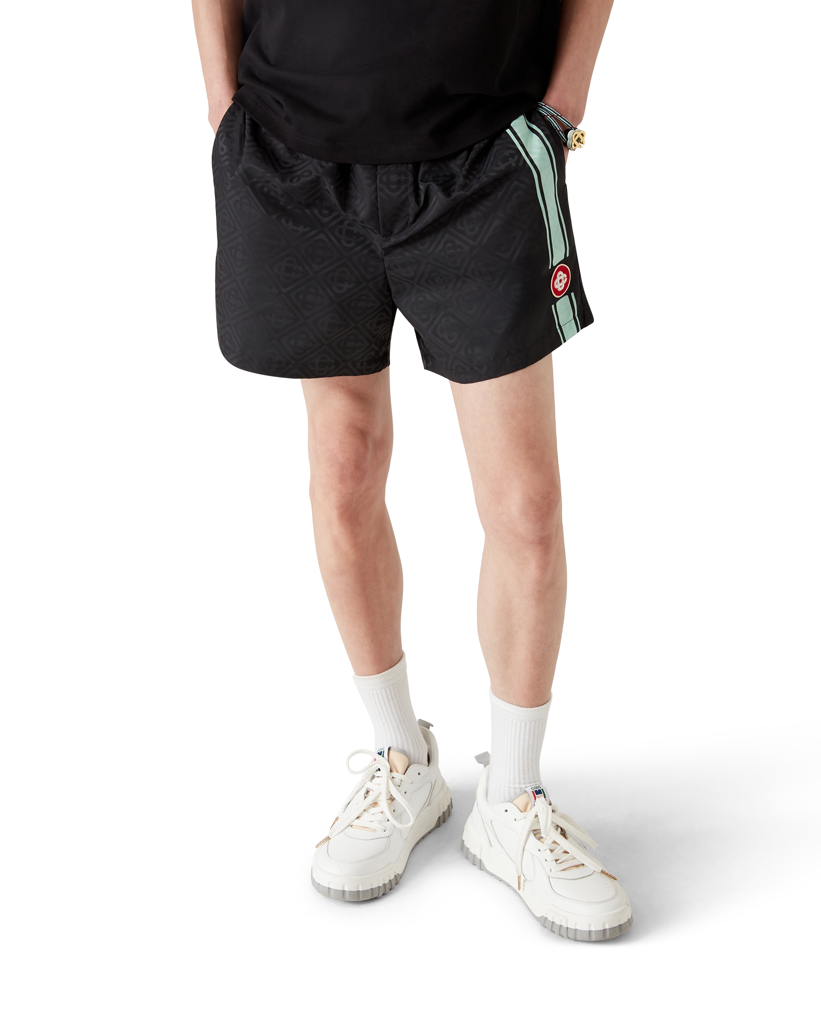 Monogram Jacquard Stripe Swim Shorts - 图片 4