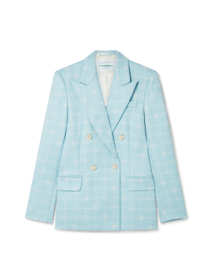 Double Breasted Jacquard Jacket