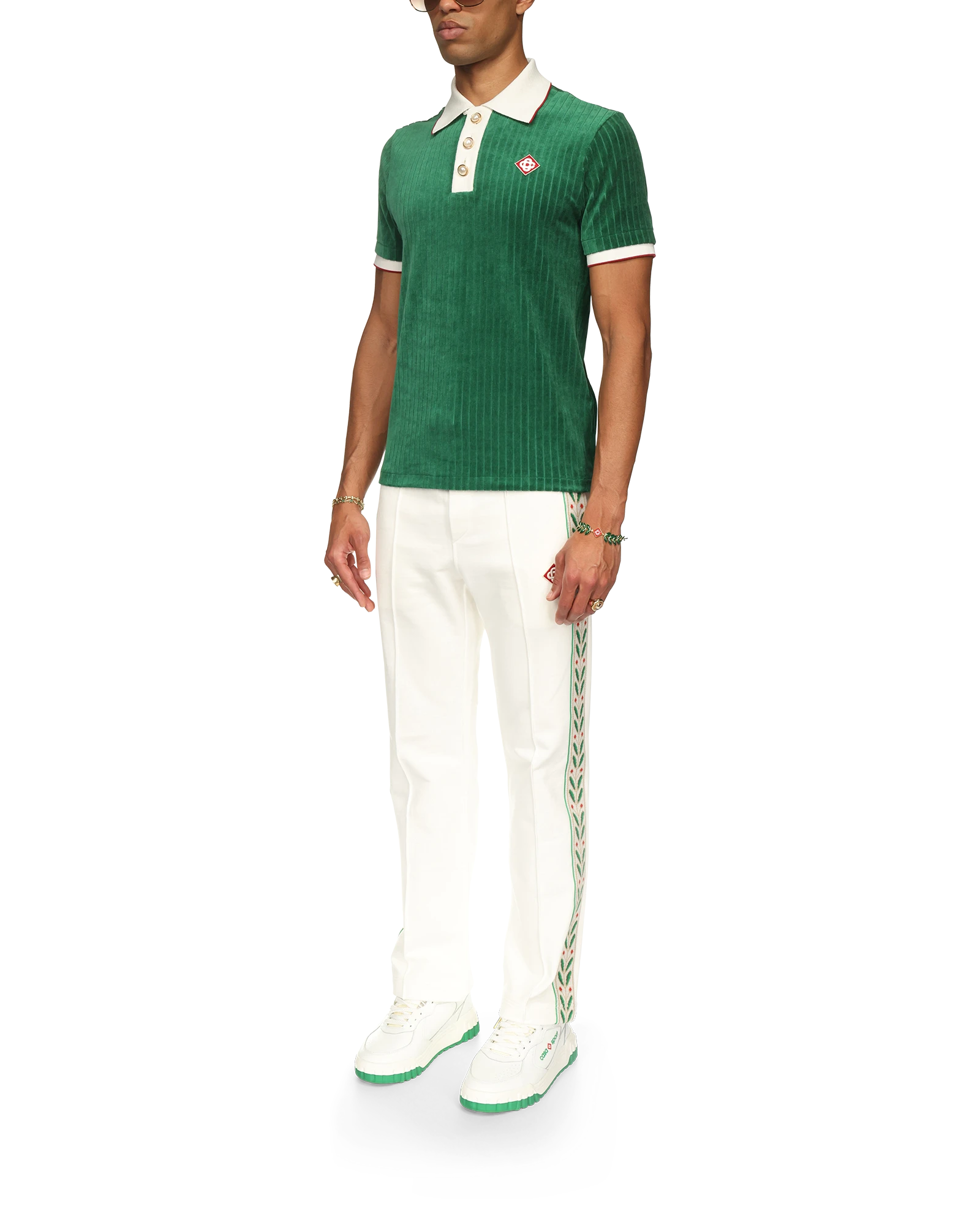 Rib Velour Polo Shirt - 图片 3