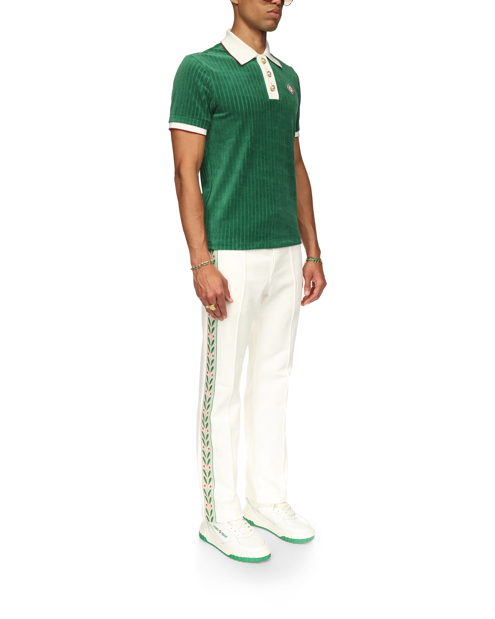 Rib Velour Polo Shirt - 图片 5
