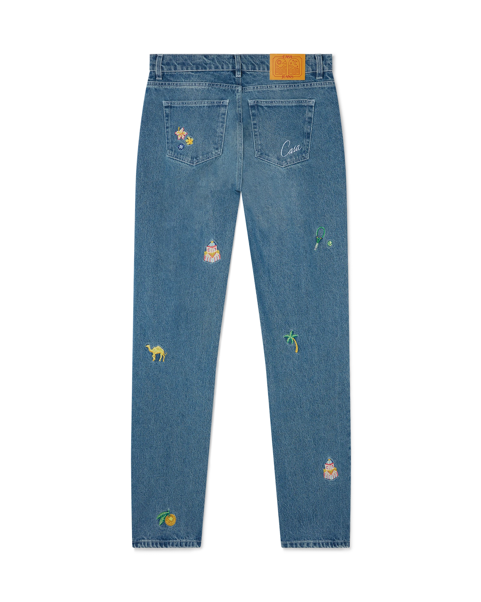 Motif Denim Jeans - 图片 6