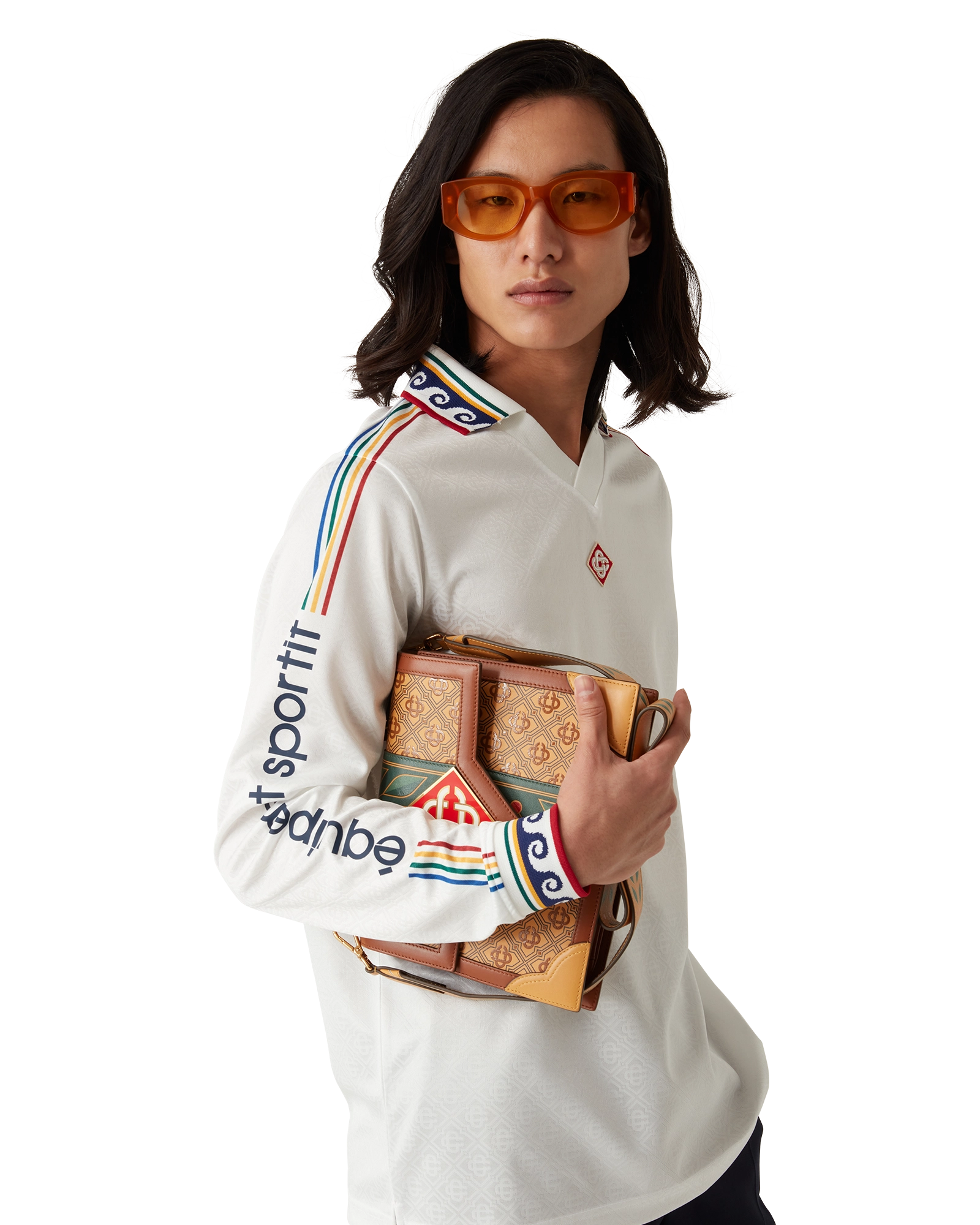 Jacquard Monogram Football Long Sleeve Shirt - 图片 2