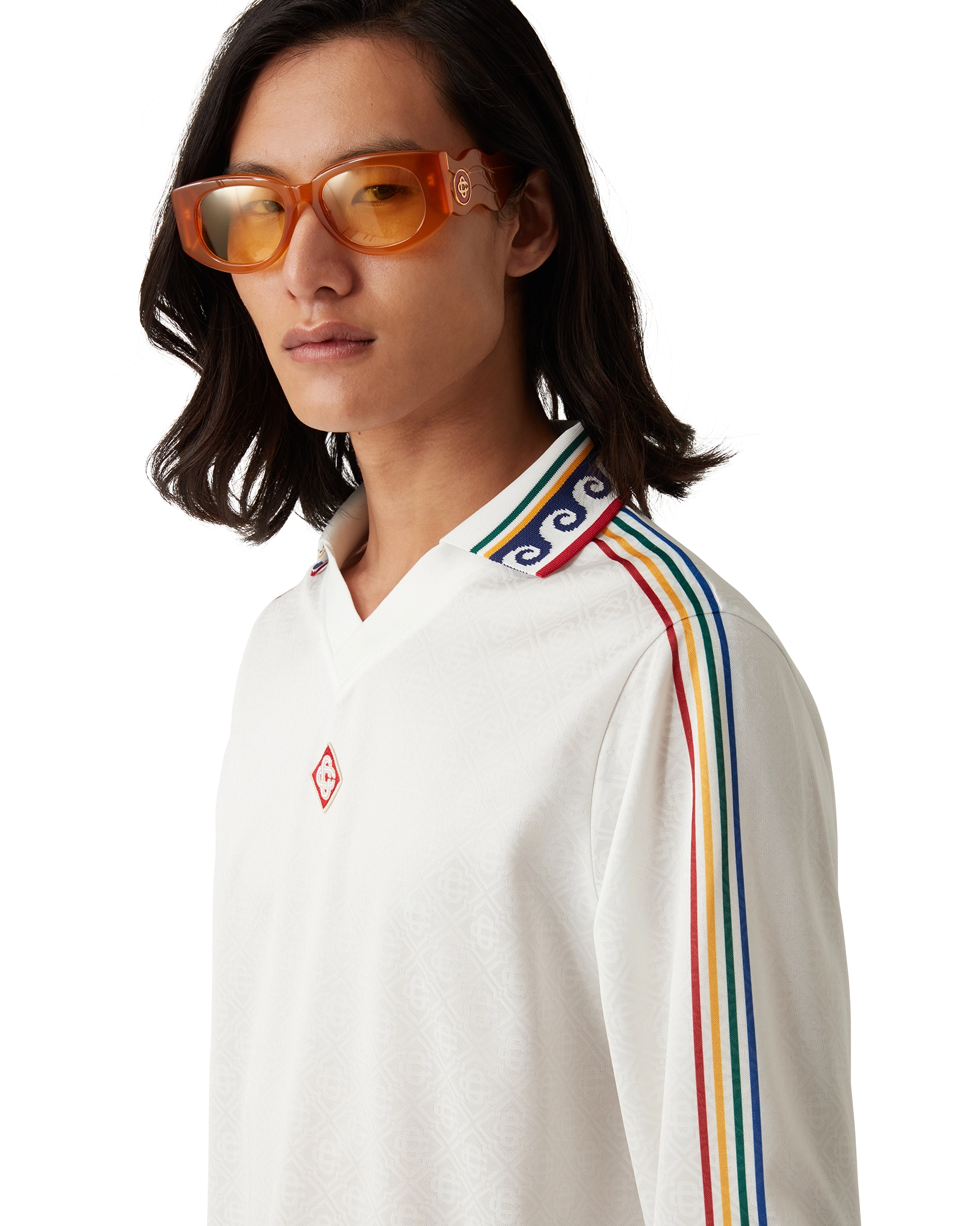 Jacquard Monogram Football Long Sleeve Shirt - 图片 3