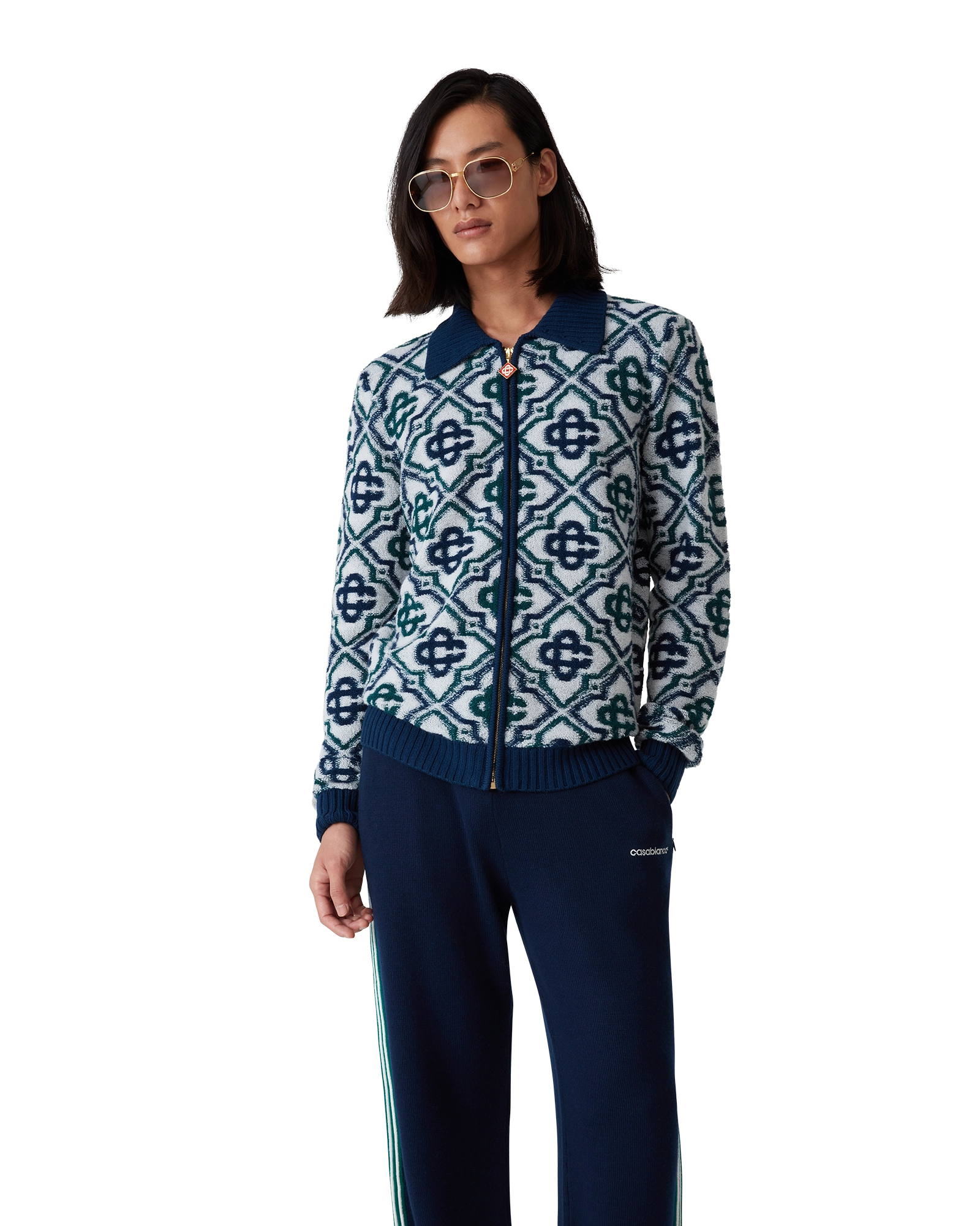 Monogram Knit Zip Jumper - 图片 5