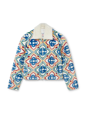 Jacquard Faux Fur Jacket