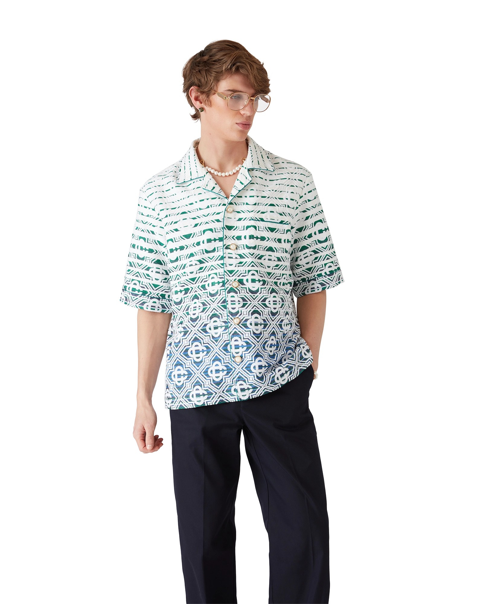 Monogram Gradient Towelling Short Sleeve Shirt - 图片 4