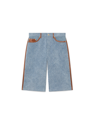 Monogram Jean Shorts