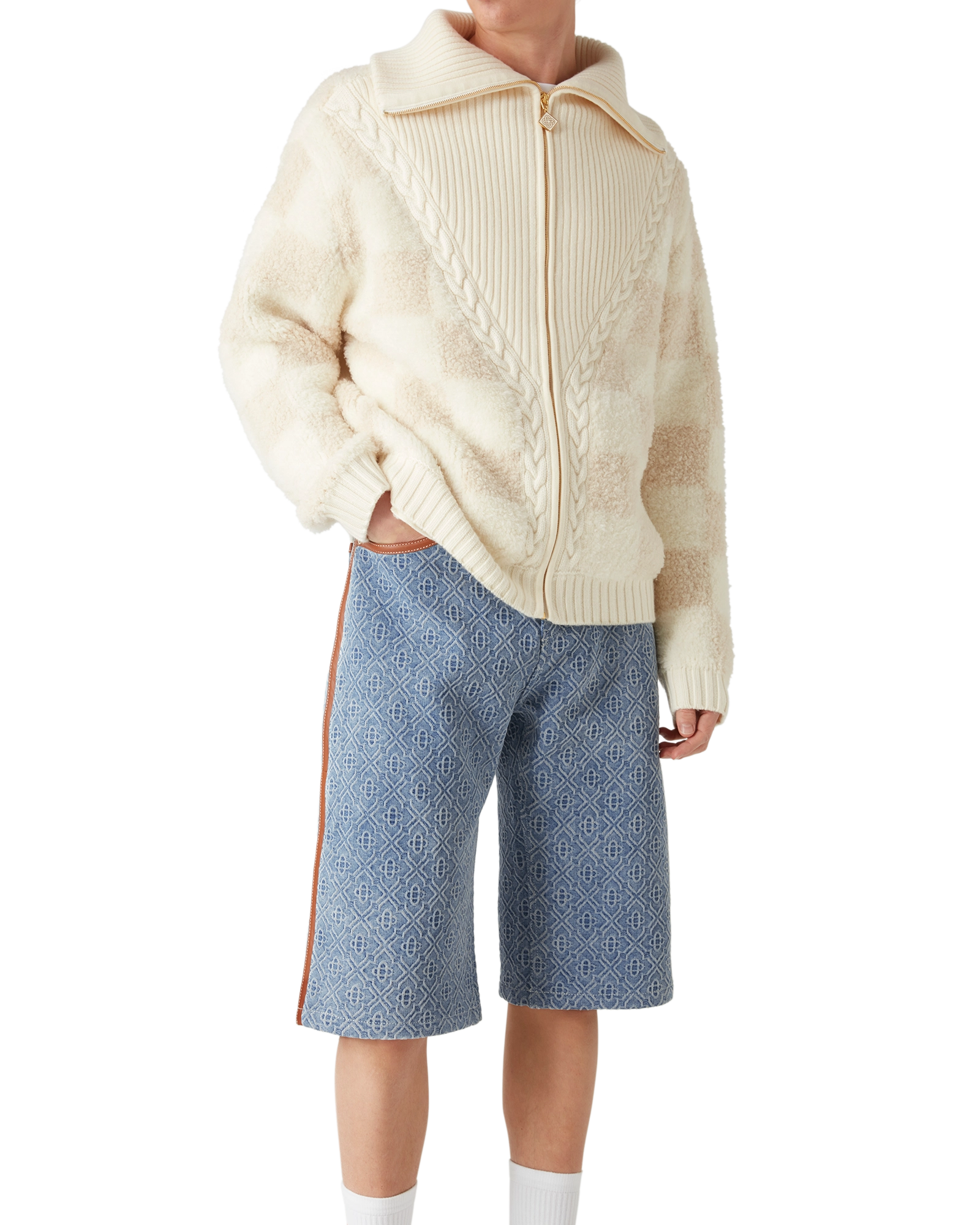 Monogram Jean Shorts - 图片 4