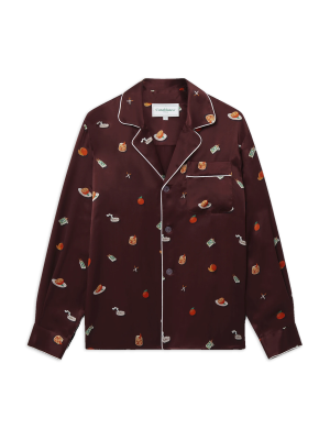 Vices Silk Satin Pyjama Shirt