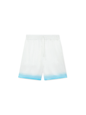 Palm Springs Icon Blue Silk Shorts