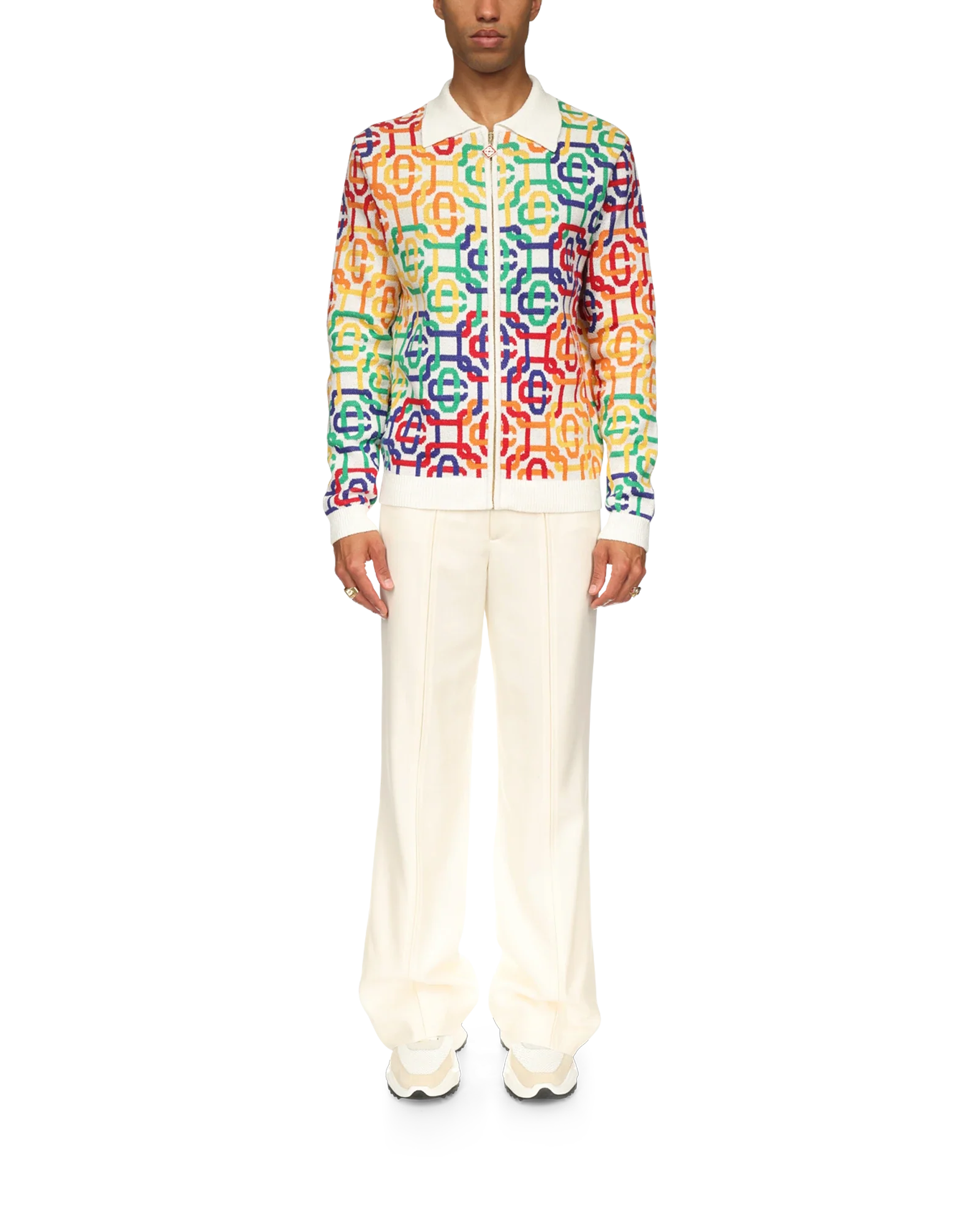 Rainbow Monogram Zip Up Jumper - 图片 2