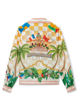 Tennis Club Long Sleeve Silk Shirt