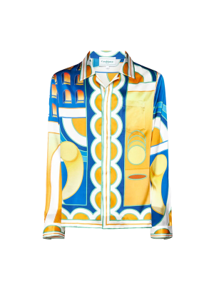 Paysage Long Sleeve Silk Shirt