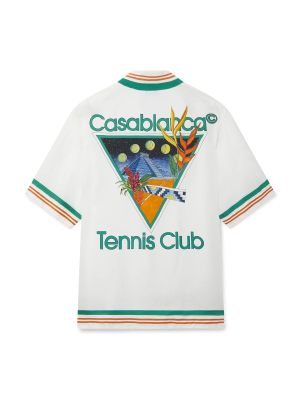 Tennis Club Icon Short Sleeve Silk Shirt