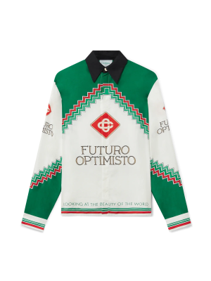 Futuro Optimisto Long Sleeve Silk Shirt
