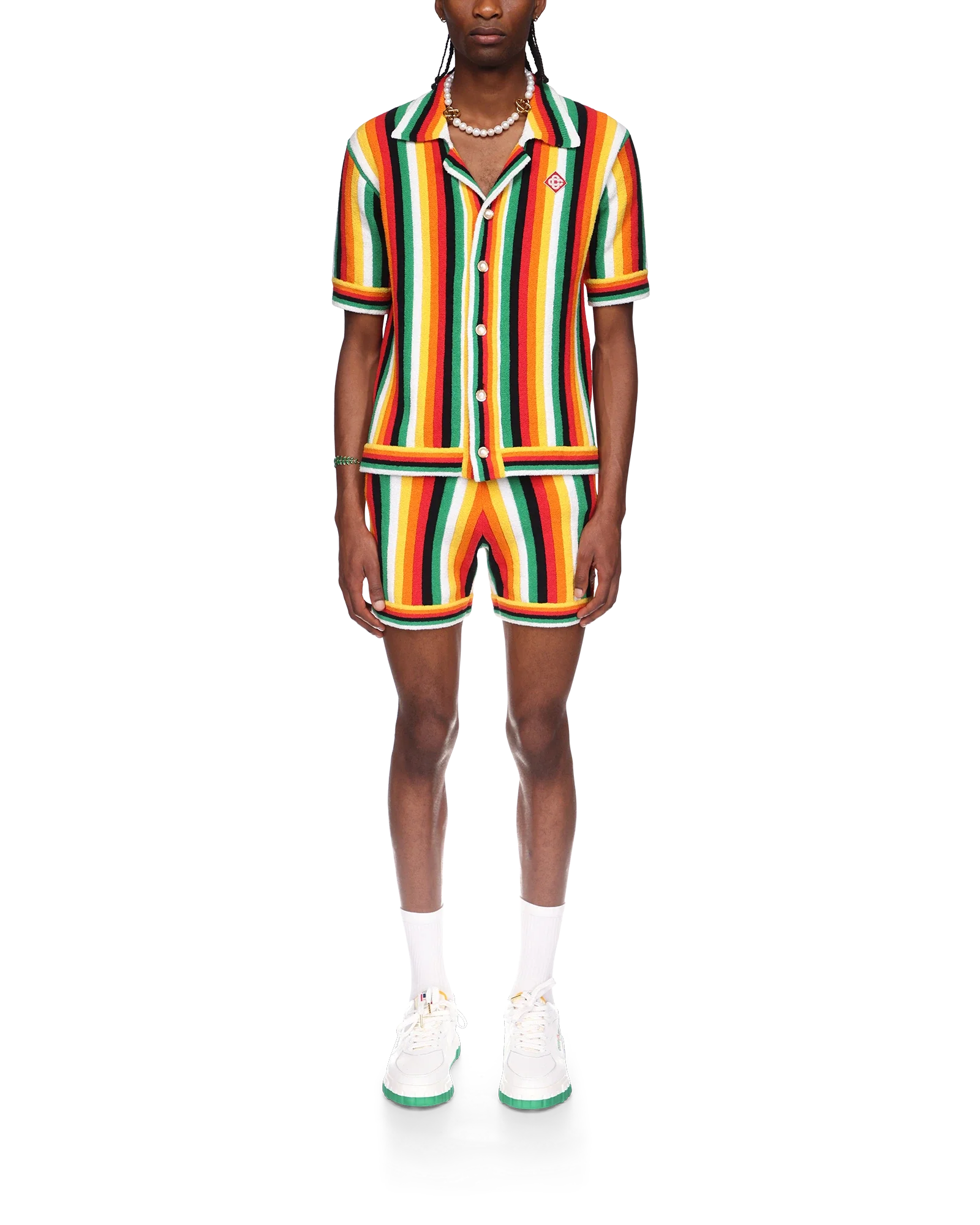 Striped Towelling Shirt - 图片 2