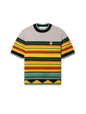 Knit Striped T Shirt
