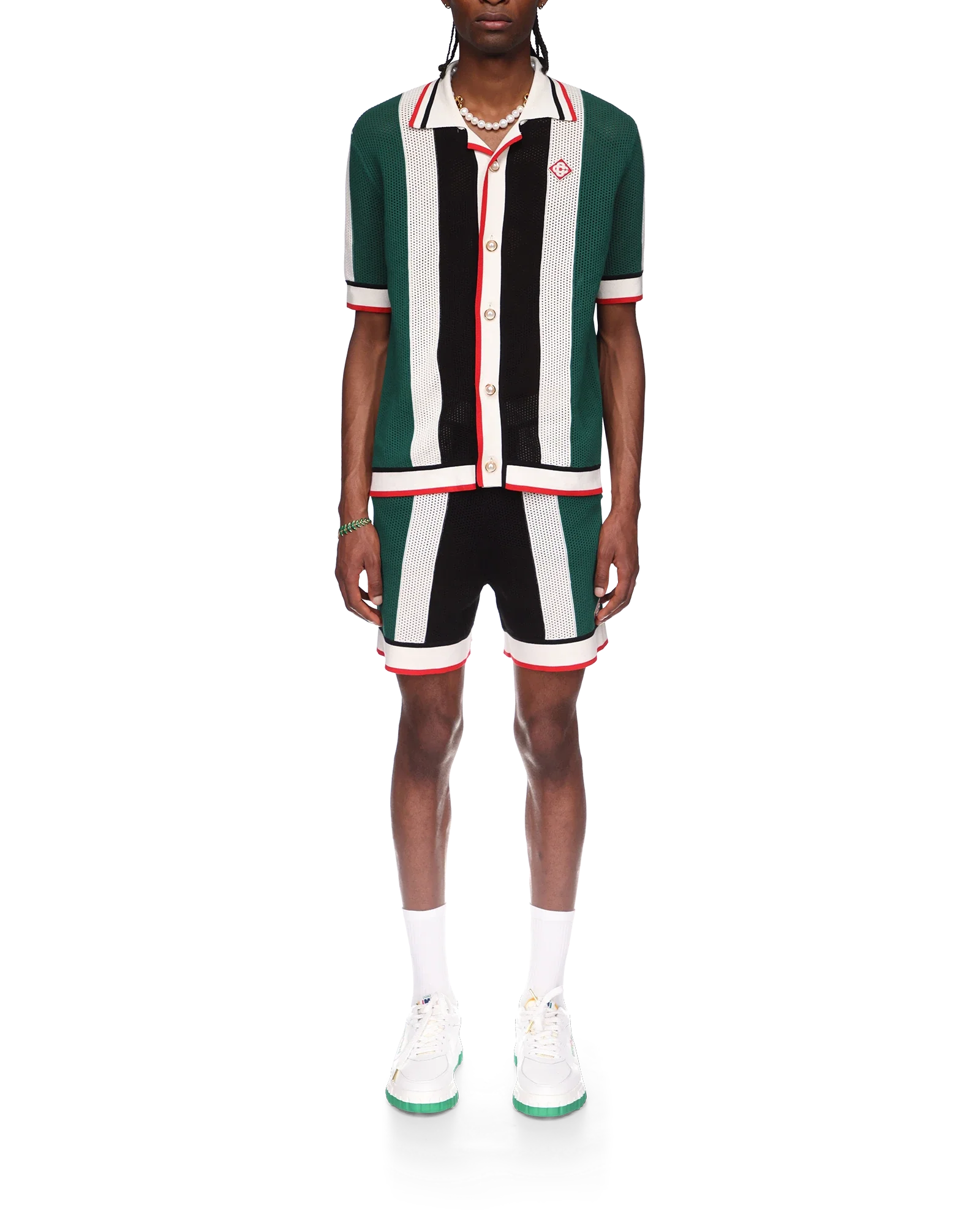 Striped Mesh Shirt - 图片 2