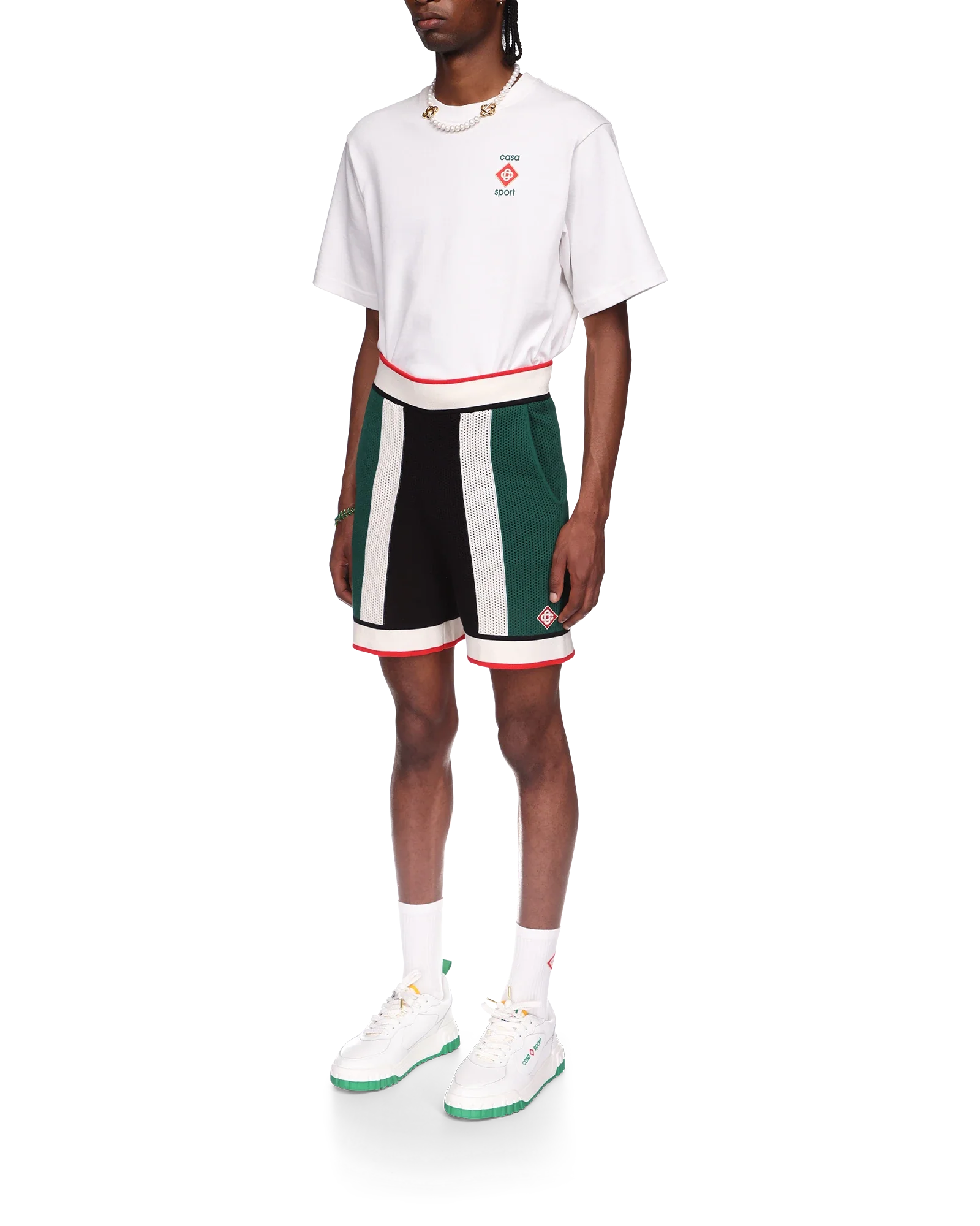 Striped Mesh Shorts - 图片 3