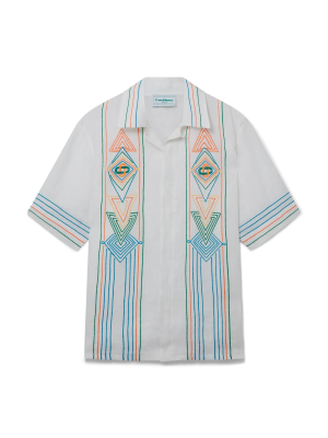Le Fil De La Musique Short Sleeve Linen Shirt