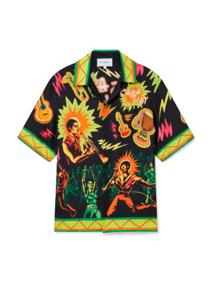 Music For The People Short Sleeve Silk Shirt