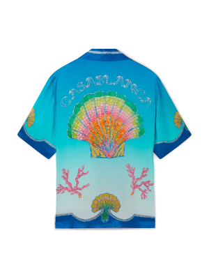 Coquillage Coloré Short Sleeve Silk Shirt