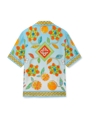 Yoruba Flowers Short Sleeve Silk Shirt