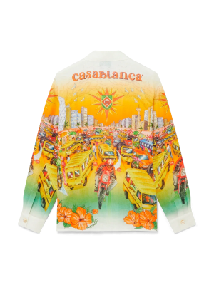 Traffic Long Sleeve Linen Shirt