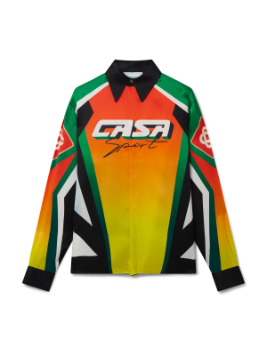 Casa Moto Sport Long Sleeve Silk Shirt