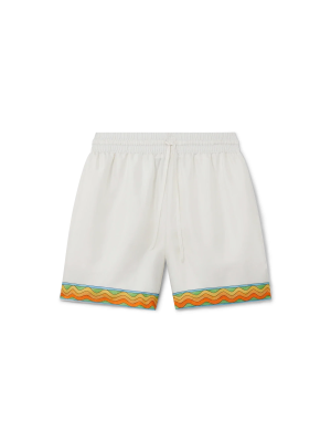 Afro Cubism Tennis Club Silk Shorts