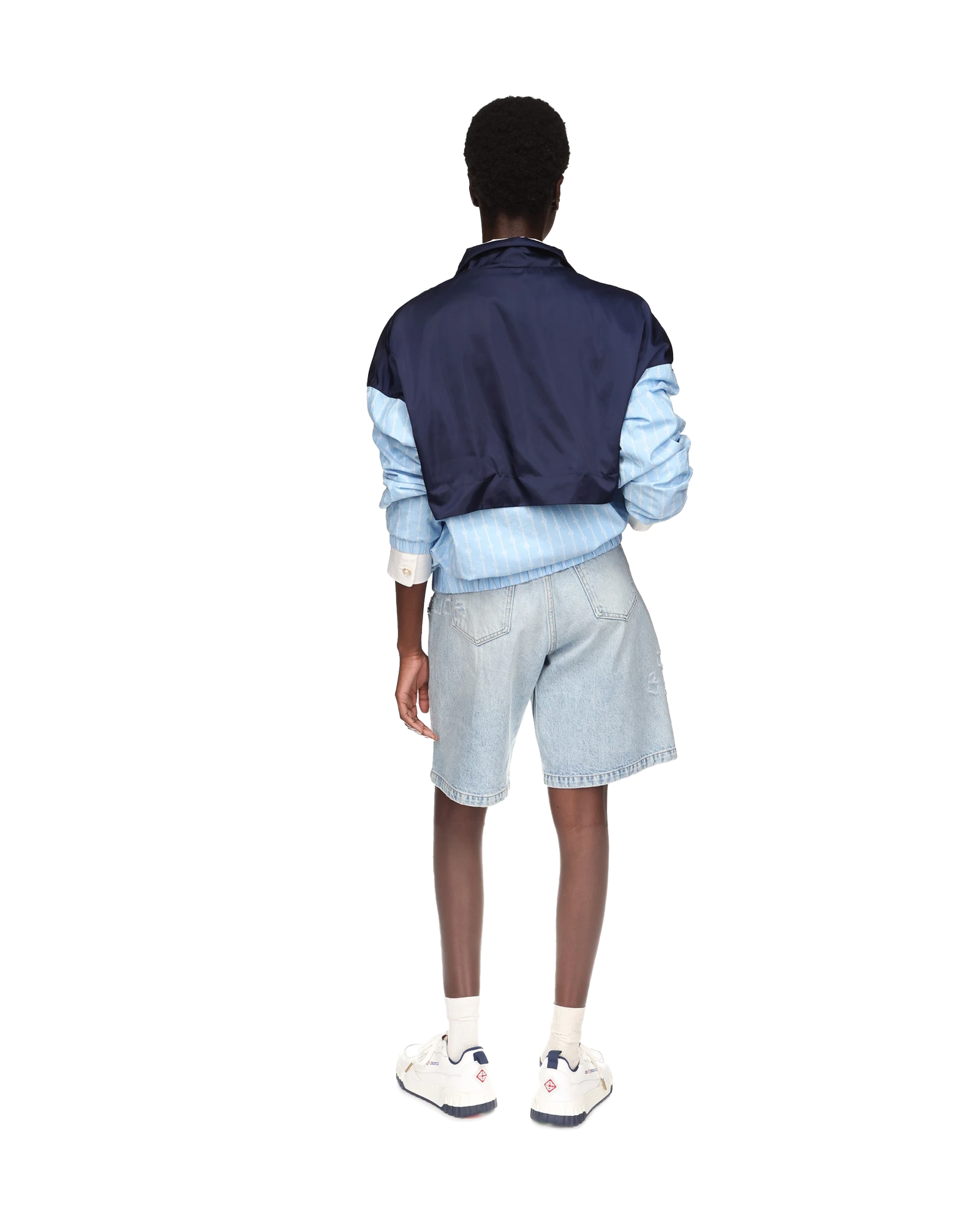 Pinstripe Nylon Track Jacket - 图片 4