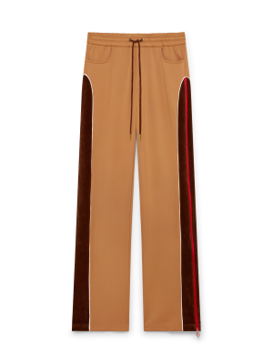 Chenille Panelled Track Pants