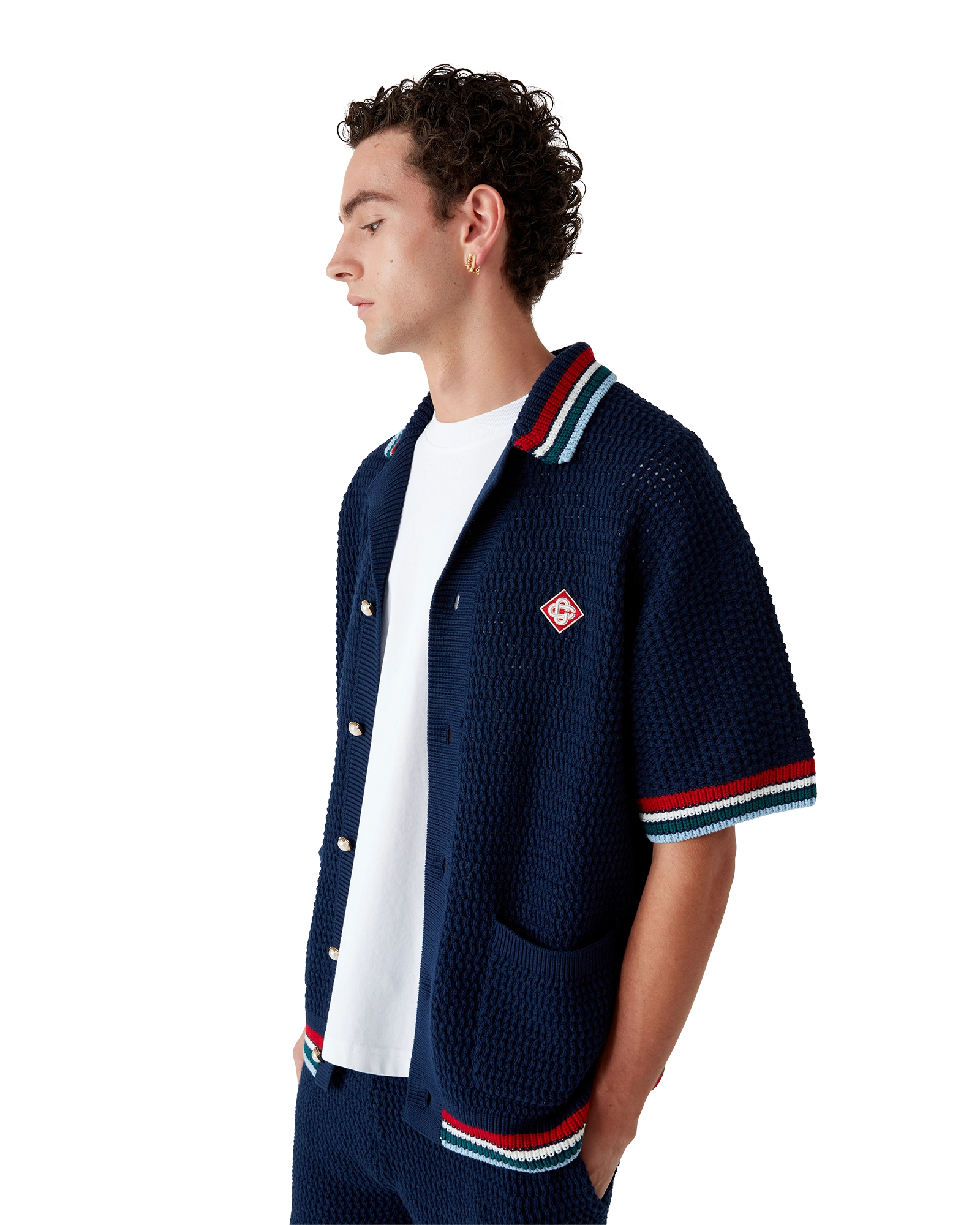 Gothic Short Sleeve Crochet Shirt - 图片 4