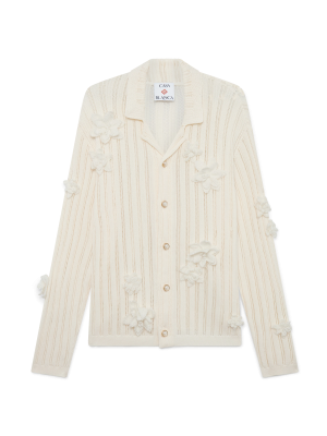 Flower Lace Knit Shirt