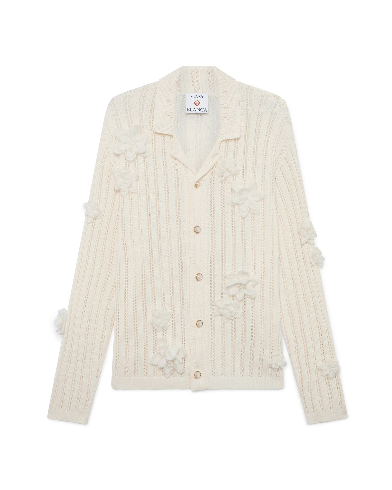 Flower Lace Knit Shirt