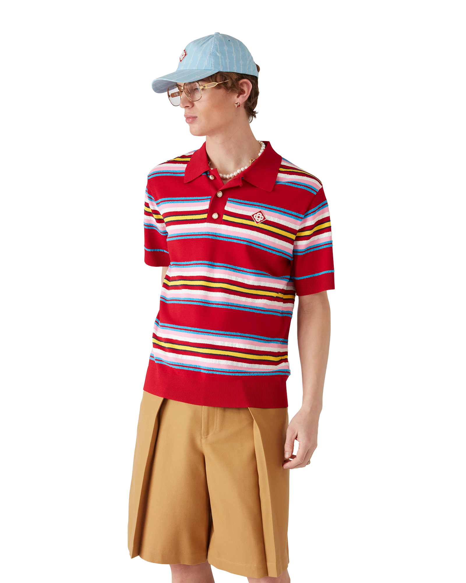 Stripe Oversized Polo Shirt - 图片 3
