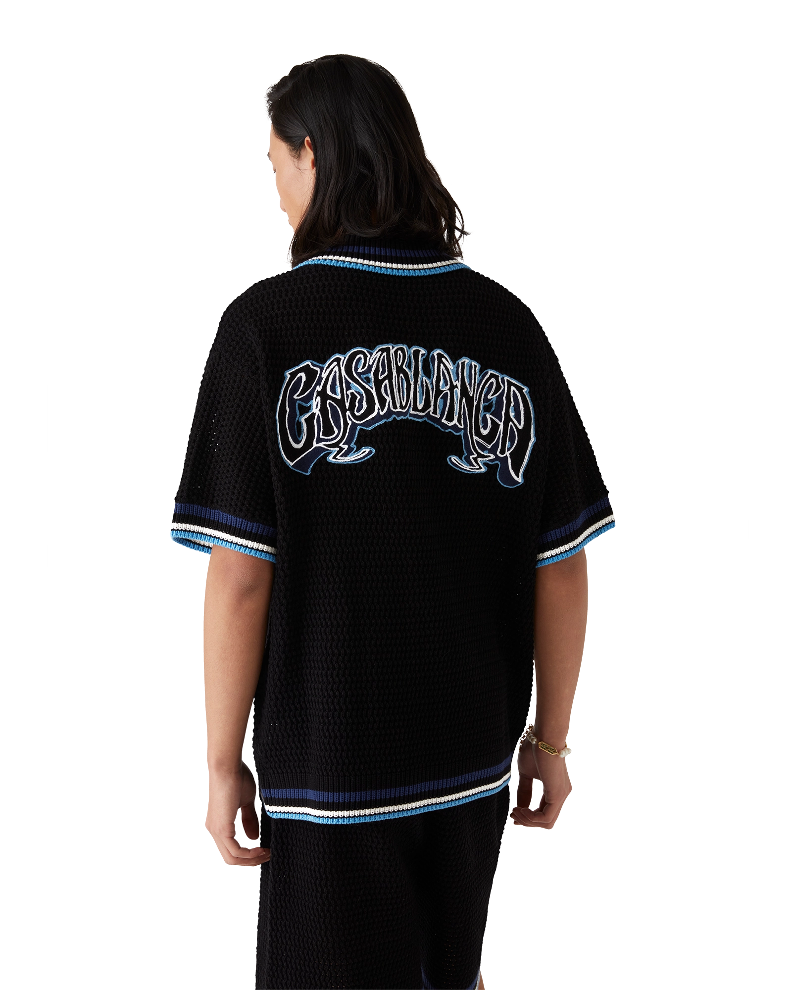 Gothic Short Sleeve Crochet Shirt - 图片 5