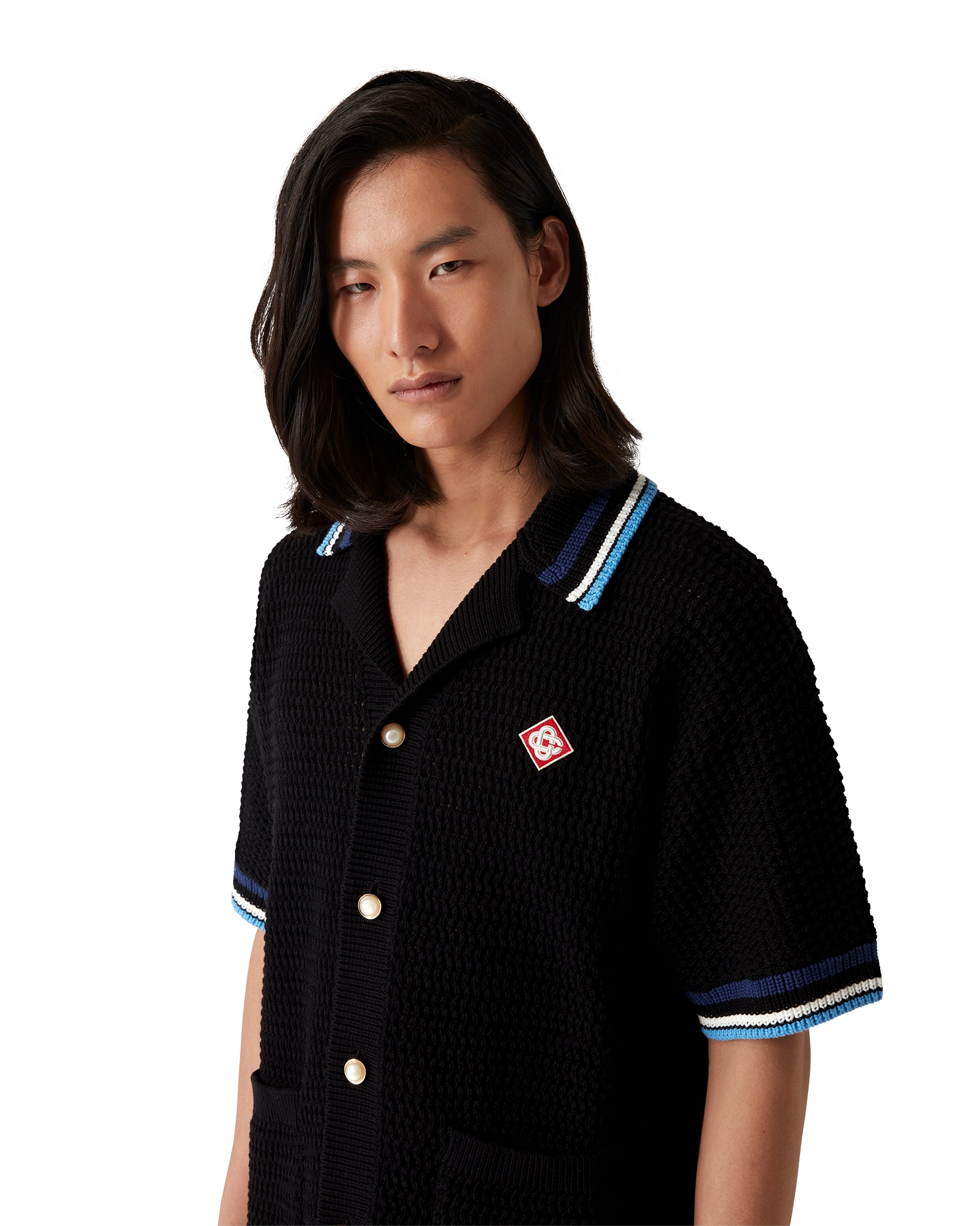 Gothic Short Sleeve Crochet Shirt - 图片 4