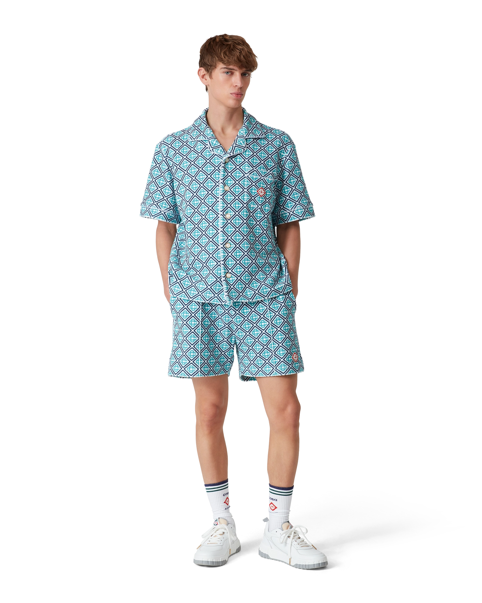 Monogram Short Sleeve Towelling Shirt - 图片 2