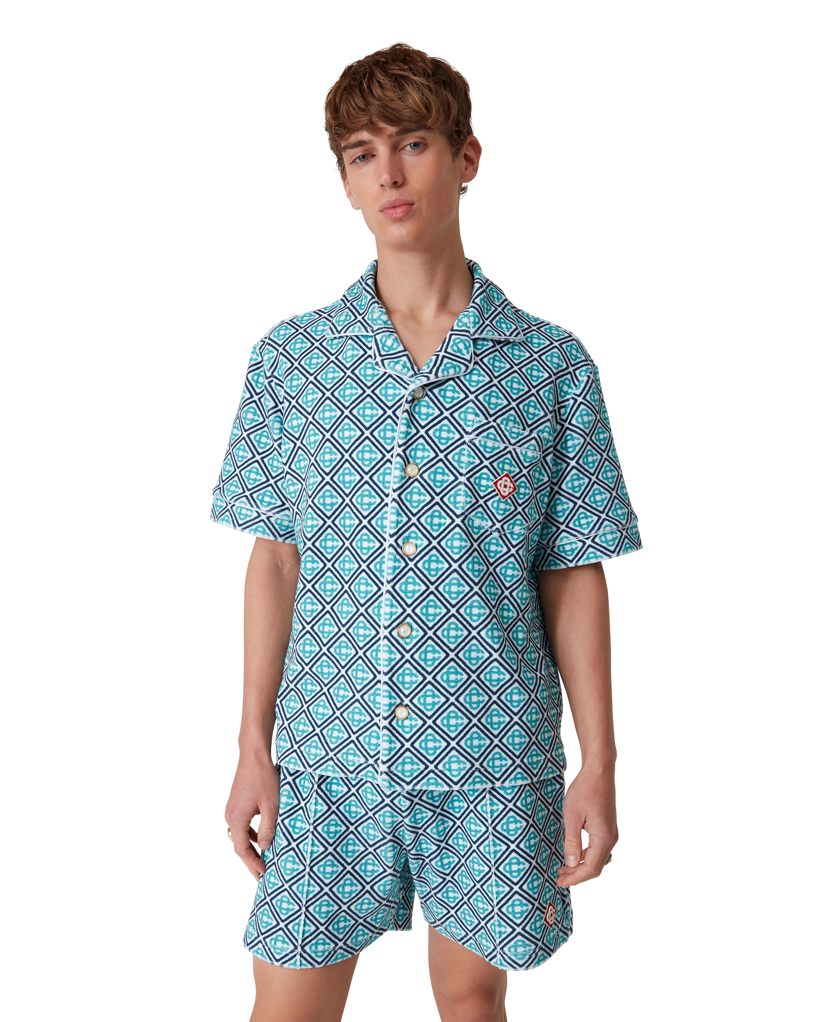 Monogram Short Sleeve Towelling Shirt - 图片 4