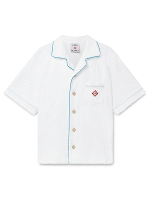 Tennis Stripe Short Sleeve Towelling Shirt