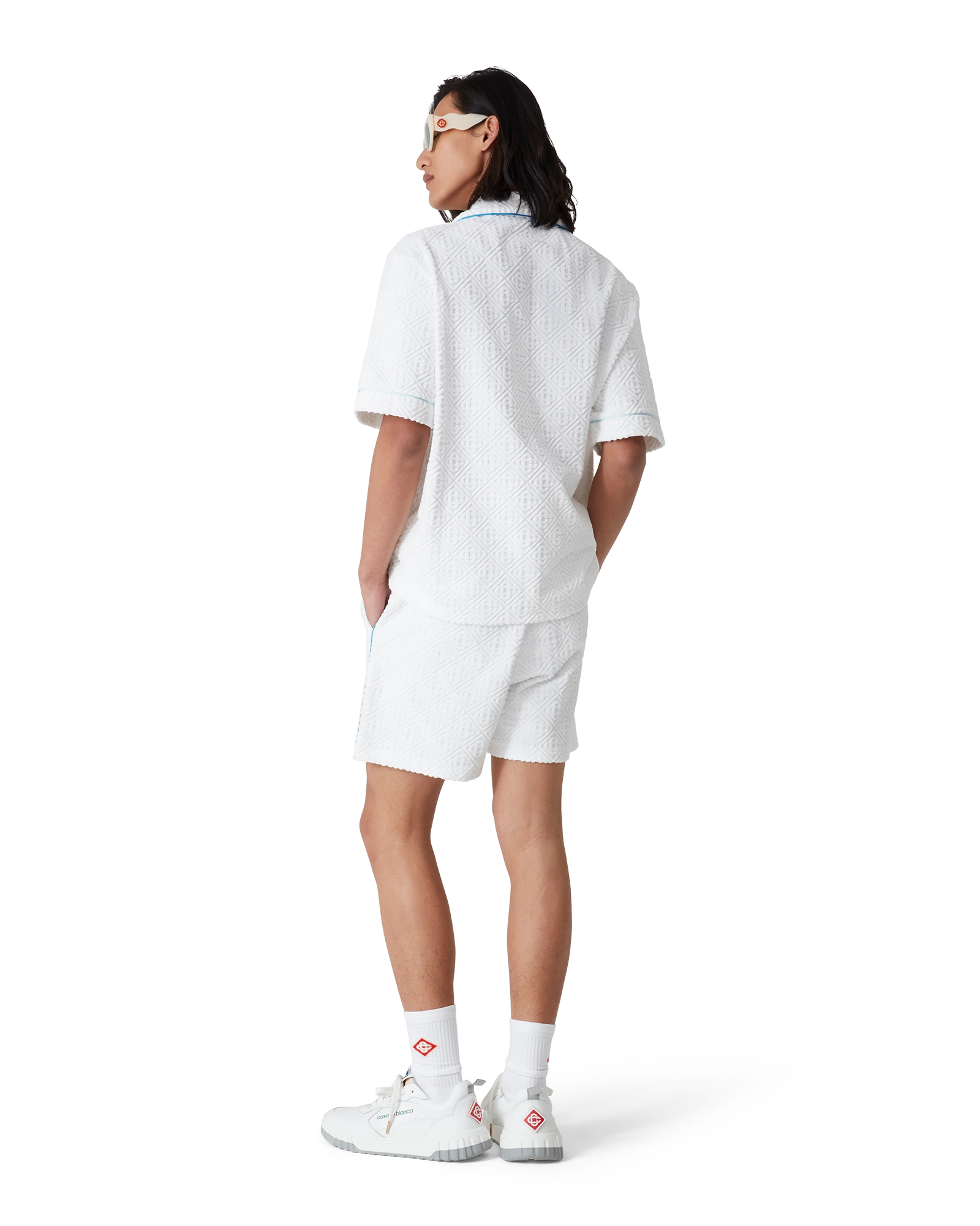 Tennis Stripe Short Sleeve Towelling Shirt - 图片 3