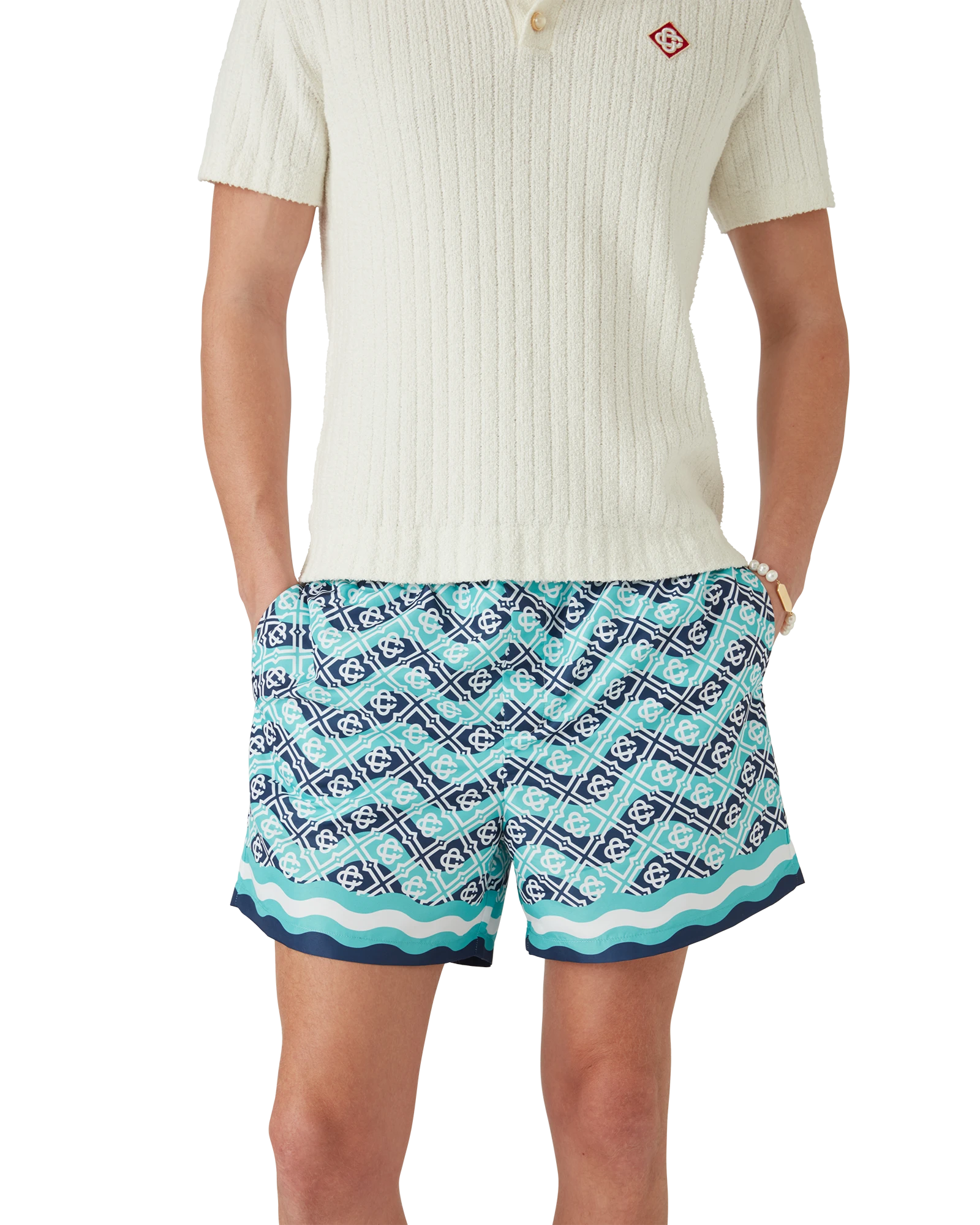 Monogram Wave Swim Shorts - 图片 3